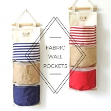 3 Pocket Fabric Hanging Organizer And Wall Storage For Your Sundries   272467813555